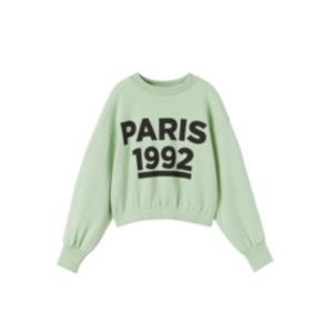 Zara Girls Green Paris 1992 Sweatshirt Size 10
